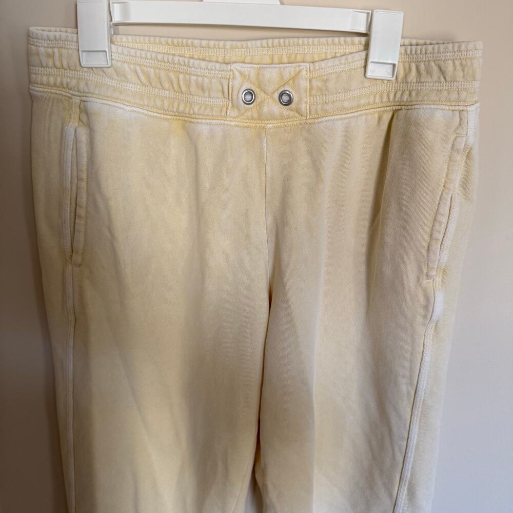 Aerie Faded Butter Yellow Loungewear Casual Big Chill Joggers-Missing Drawstring - Picture 4 of 8